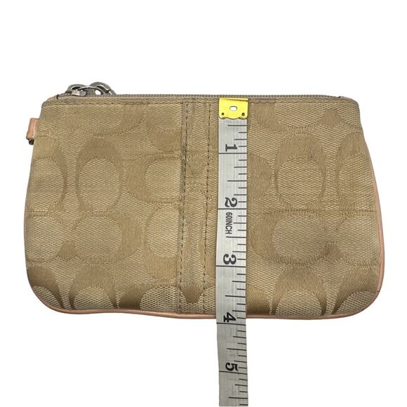 COACH Tan Signature Canvas Wristlet - Picture 6 of 7